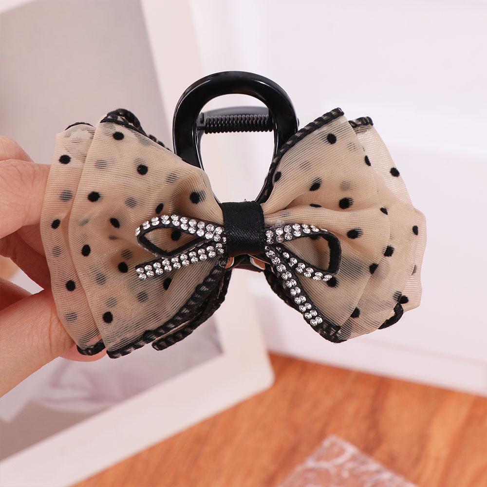 Пластиковый бант-коготь для волос в корейском стиле со стразами в виде акулы, милый бант-коготь для волос ежедневно