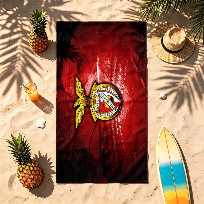 Sport Lisboa e Benfica (14) Theme Beach Towel Sand Resistant Soft And Comfortable Suitable For The Pool Camping Yoga And Diving A Travel Essential