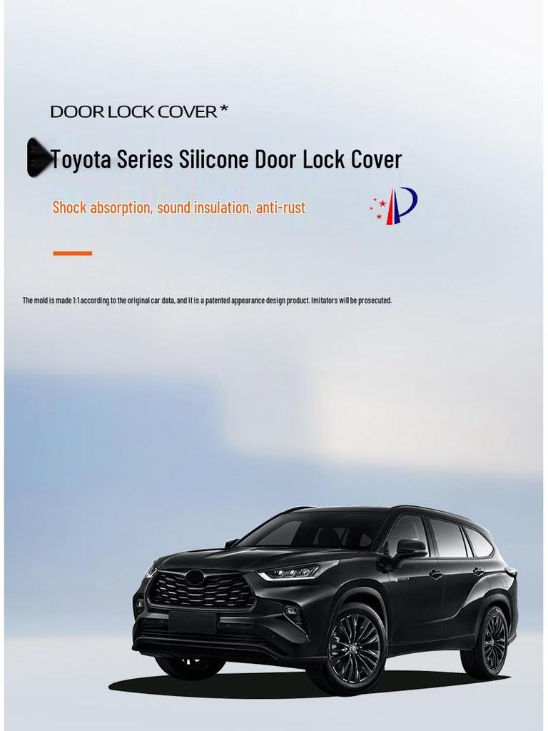 Силиконовая накладка на дверной замок Toyota CHR/Highlander/Camry/Levin, звукоизоляция и амортизация