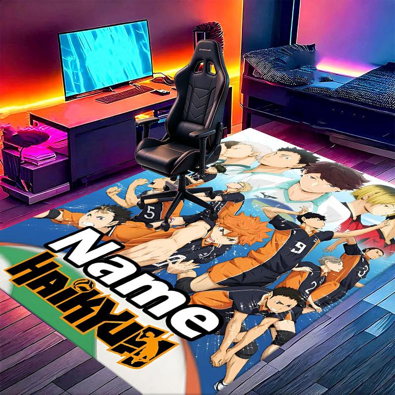 Custom Name Personalized Haikyu Print Carpet, Versatile Home Decor Rug, for Playroom, Apartment, Balcony, Entryway, Hallway Gift