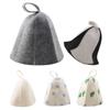 1PC Felt Head Protection Bath Anti Heat Free Size Russian Style Shower Cap Sauna Hat Sauna Vaporarium Accessories  New