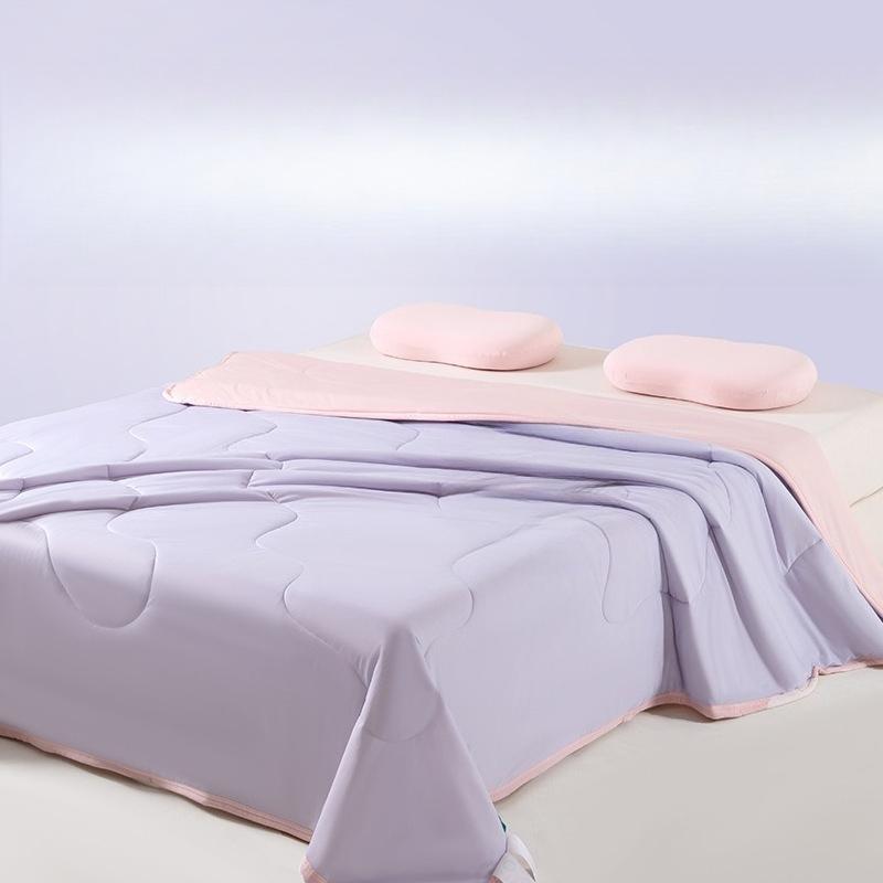 Sided Mica Cooling Silk Summer Quilt Breathable Lightweight Cool Sleeping Blanket Quilt Core for Student Dorm Home Daily Use