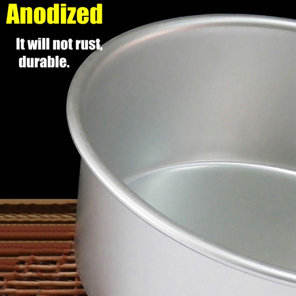 Bakeware Baking Tools Round Pattern Aluminum Alloy Die Cake Pan Tray Pudding Mold Fixed Bottom
