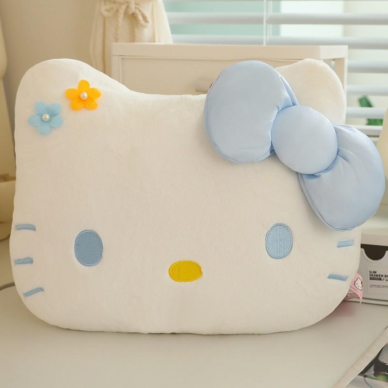 Hello Kitty Plush Pillow Cute Flower And Bow Decorations For Girls Sleep Comfort