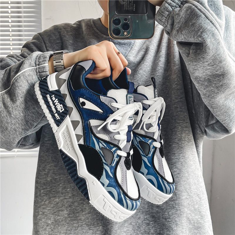 Trendy Brand Men's Shoes Summer Trend Versatile Sports and Leisure Board Shoes Niche Design Sense Thick-soled Youth Trendy Shoes