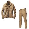[BURTLE] Workwear BURTLE 7051 7052 Top and Bottom Set ALL Seasons Fall/Winter Unisex Work Clothes (Khaki, 3L)