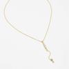 5 Sterling Silver Gold Long Chain Zircon CZ Pendant Choker Drop Necklace Women Luxury Fine Jewelry for Wedding