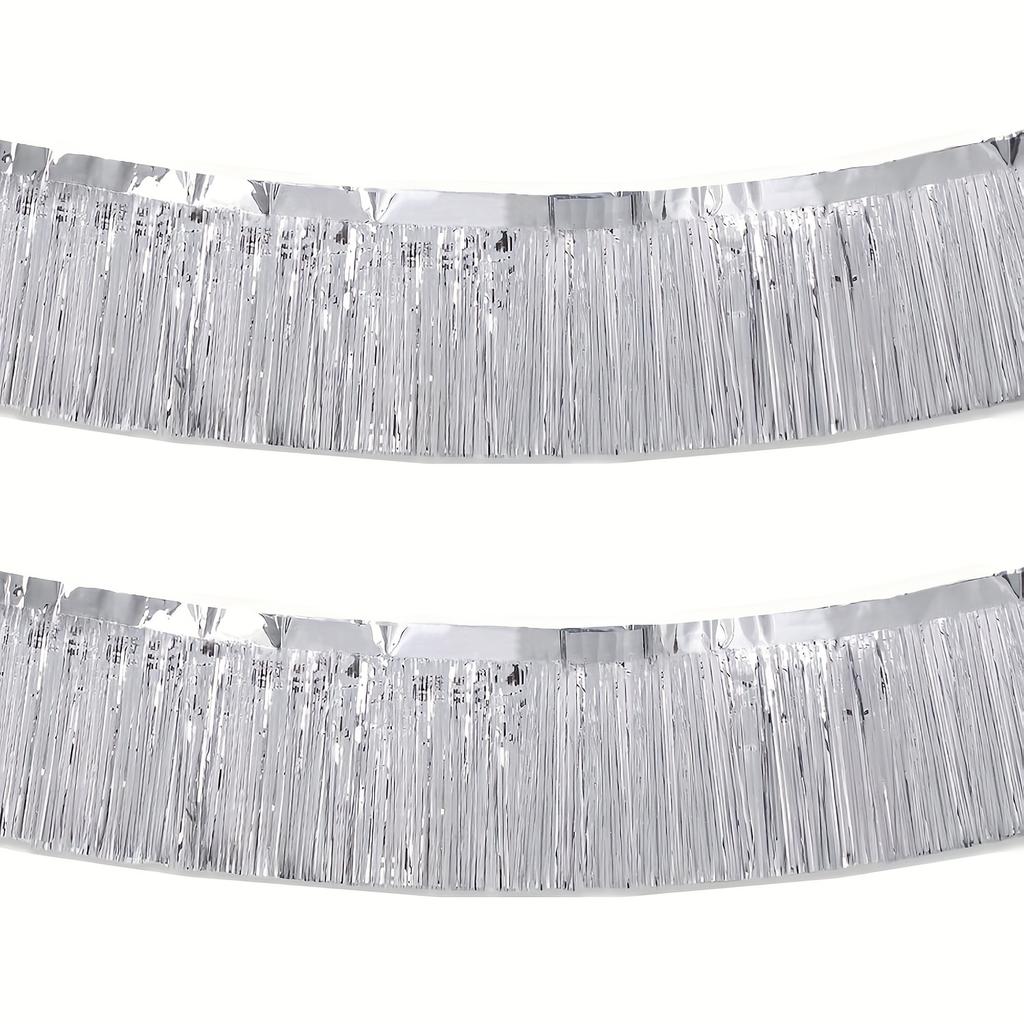 2 шт. 3 м Металлическая фольгированная бахрома для украшения вечеринок и юбки для стола для свадебного, юбилейного, рождественского украшения, домашний декор