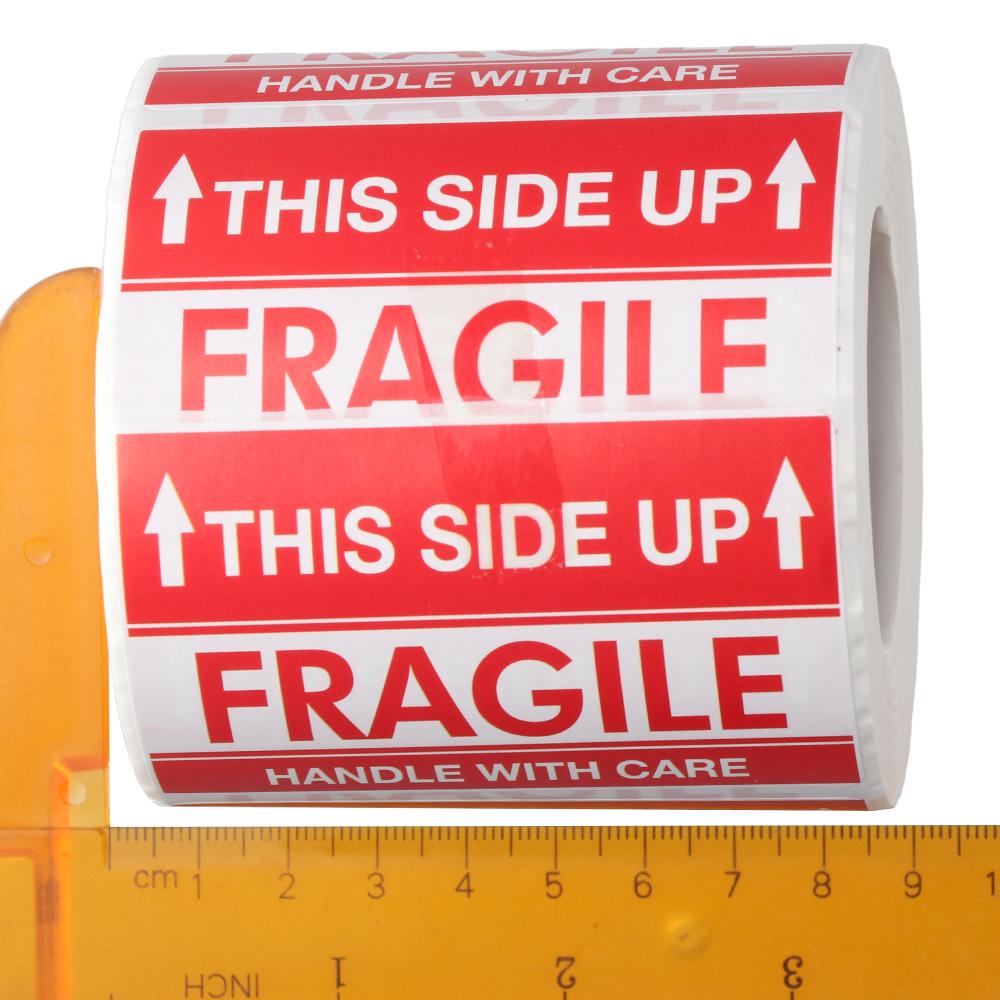 This Side Up Arrow Warning Stickers 500 Pcs Self- Adhesive Warning Shipping Labels Keep Away