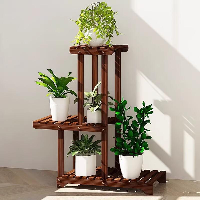 Modern Solid Wood Flower Pot Stand