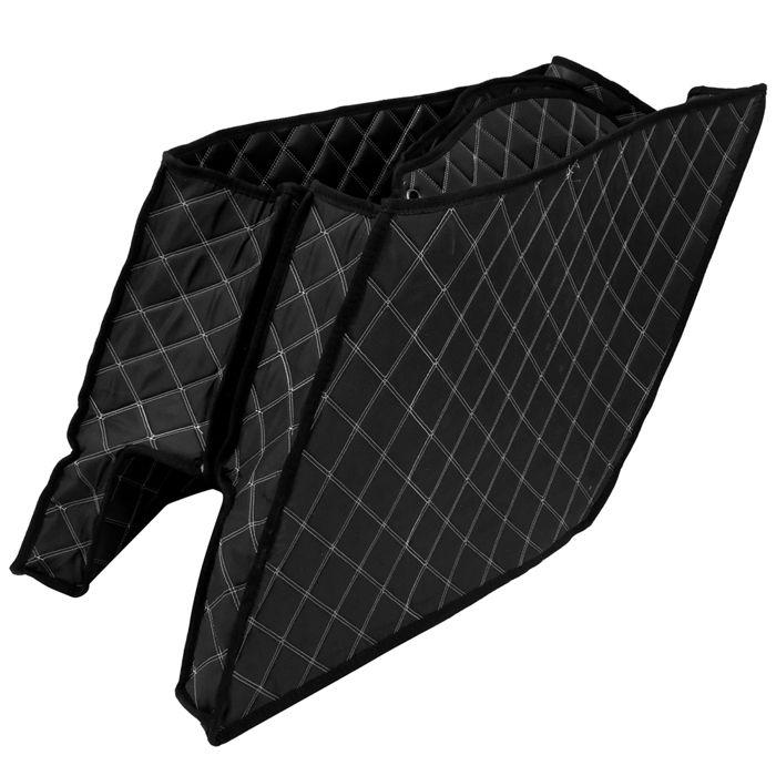 Doublure sacoche allongée - Harley-Davidson Touring 2014-25 - Noir/blanc - Anti-bruit/vibrations - Trous fixation