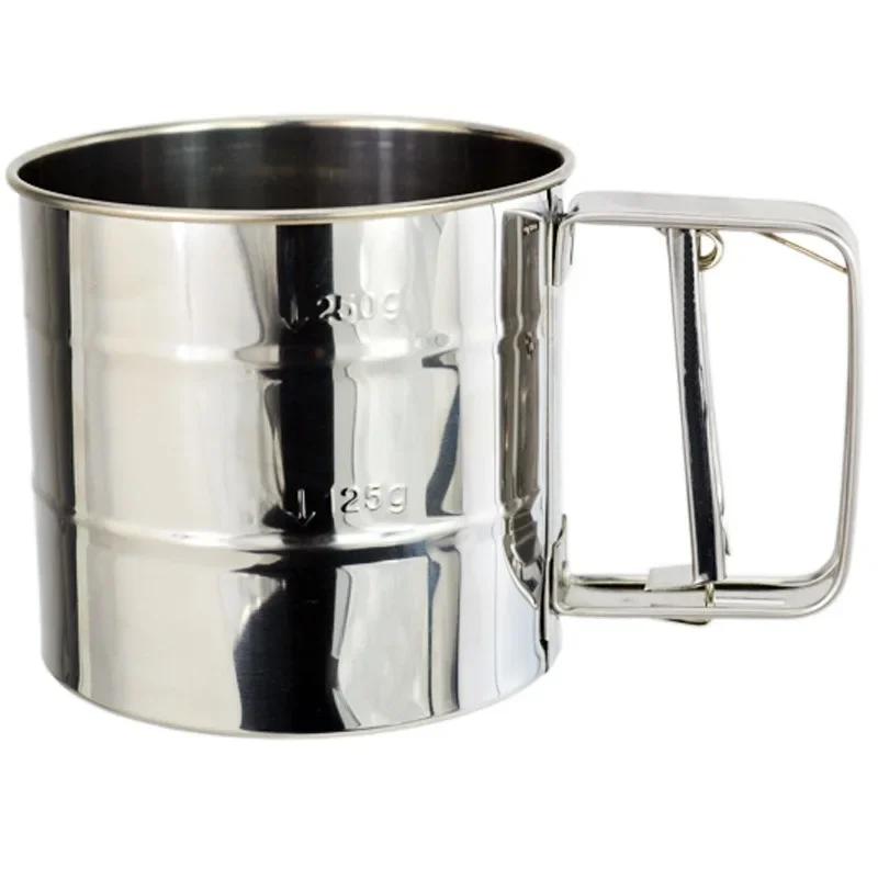 Flour Sifter Sieve, Fine Mesh, Hand Press Design, for Baking, Powder Sugar Shaker, 1pc