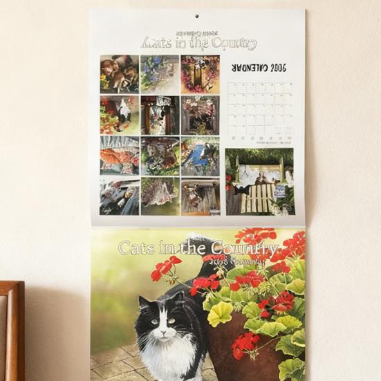 Кошки в деревне 2026 Календарь 12 месяцев с января по декабрь Ежемесячный Еженедельный Планировщик