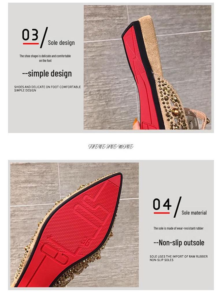 Women's Mesh Pointed Toe Flat Mule Slippers - Summer 2021 Collection