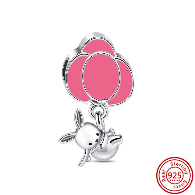 925 Серебряных Красочных Воздушных Шаров Дом Сердце Подвески Для Мальчиков Девочек Классические Бусины Подходит Подвески Браслет Ювелирные Изделия