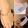 Elegant Women Bangle Wristband Bracelet Cuff Bling Lady Gift
