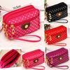 Fashion Women Wallets Small Handbags Canvas Dot Lady Zipper Moneybags Clutch Coin Purse Pocket Wallet Cards Holder Wristlet Bags