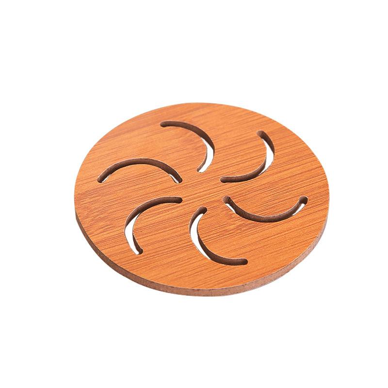 Креативная полая нескользящая и термостойкая подставка, деревянная изоляционная подставка, подставка для чайного набора для обеденного стола