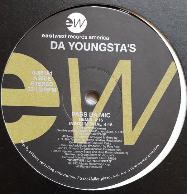 12-дюймовая пластинка DA YOUNGSTAS Pass Da Mic Neighborhood Bully 088181 EastWest Record 1992 US Rap HipHopRB Б/у