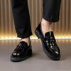 Brand Business Low Heeled Leather Casual Shoes Tassel Loafers Men's Thick Soled Shoes Man Moccasin Handmade Dress Slip On Shoes