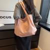 Женская сумка большой вместимости новая мода простая сумка через плечо для поездок на работу повседневная однотонная тканевая сумка сумка