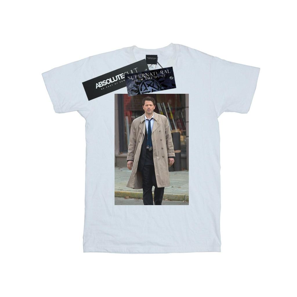 Supernatural Womens/Ladies Castiel Photograph Cotton Boyfriend T-Shirt