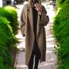 Women Autumn Winter Woolen Coats Ladies Single Breasted Long Sleeve Pockets Maxi Coat Ladies Outerwears Jackets