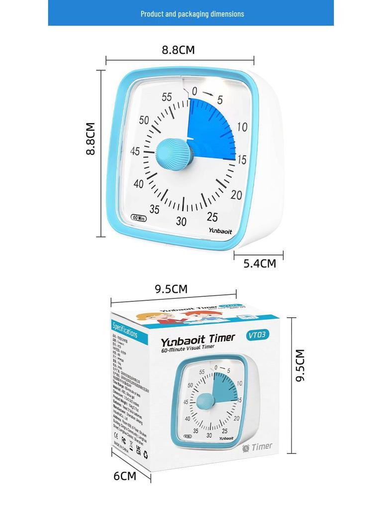 Kids' Visual Timer & Alarm Clock for Self-Discipline and Study