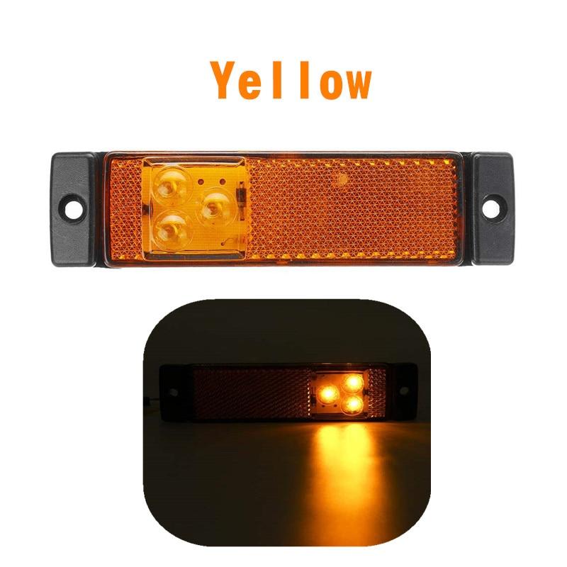 12 В 24 В 3 светодиодный автомобильный боковой габаритный фонарь, отражатель указателя поворота, задний индикатор для грузовика, прицепа, каравана, грузовика-фургона