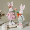 Cute Rabbit Easter Miniature Craft Extendable Legs Rabbit Ornament Fairy Garden Supplies Desk Home Figurine Ornament