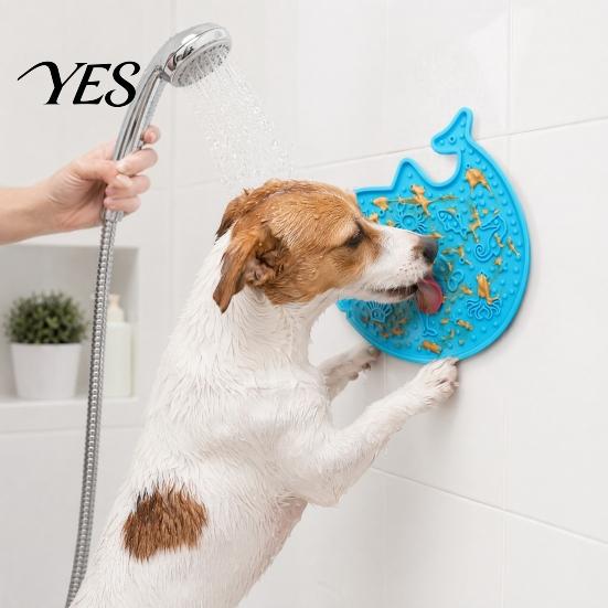 Dog Slow Feeder Pet Food Mat with Suction Cups, Whale Shape Feeding for Prevent Choking Anxiety Relief, Non-Slip Silicone Lick Dogs And Cats Cup