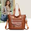 Большая вместительная сумка через плечо из мягкой кожи, сумка для мам среднего возраста, женская сумка-тоут