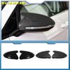 2 PiecesFor VW Golf GTI 7 Mk7 Mirror Covers Caps RearView Mirror Case Cover Carbon Look Bright Black Cover