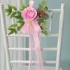 Outdoor Wedding Decoration Rose Chair Back Flower Wedding Car Mirror Flower Wedding Corridor Hotel Chair Back Flower