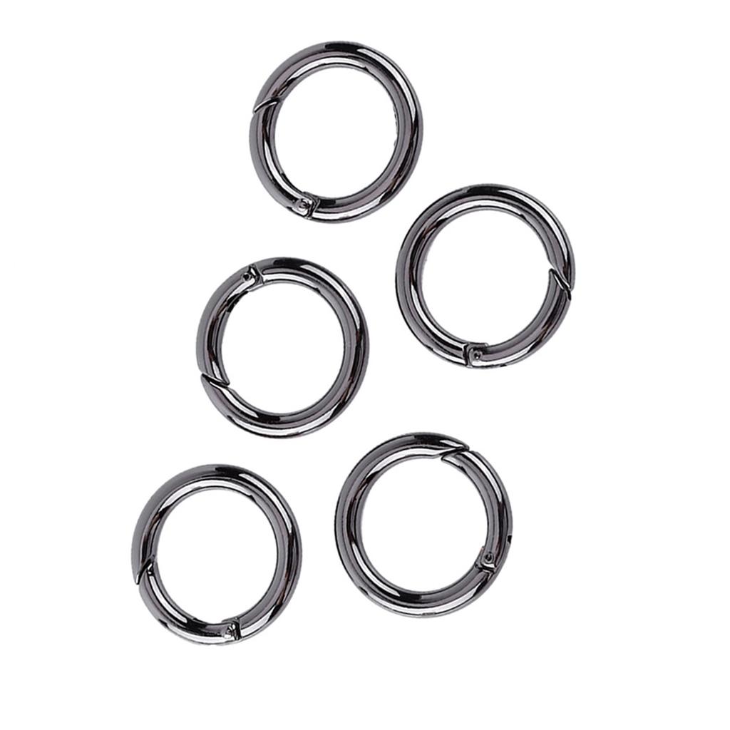 5PCS Zinc Alloy Carabiner Snap Hook Keychain with Spring Clip Design for Backpack Handbag Keyring Lightweight High Strength
