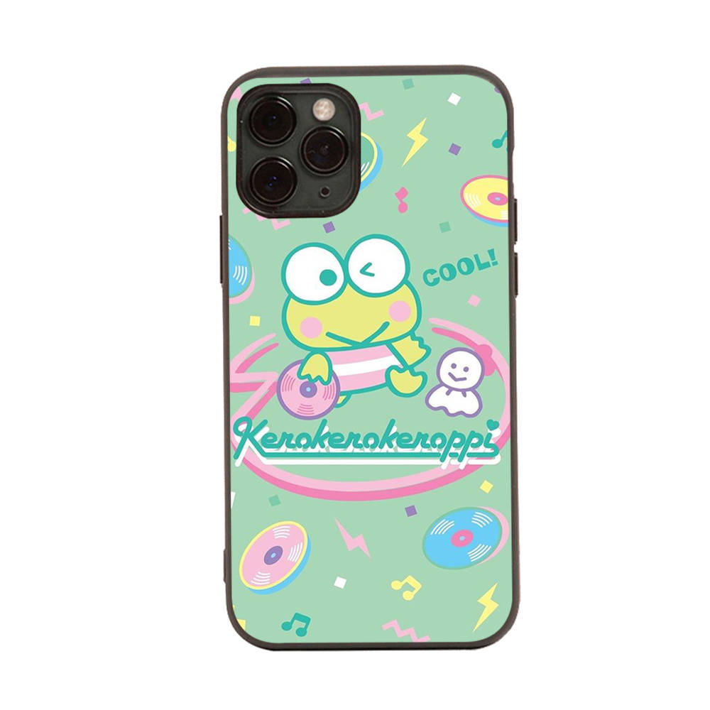 HK18 Cute Keroppi Black Sofe Case for Samsung Note 20 Lite S24 Ultra S23 A03 A05 A06 A11 A71 A15 A16 A13 A24 A25 A33 A52 A53 A50 M55 M35 Plus