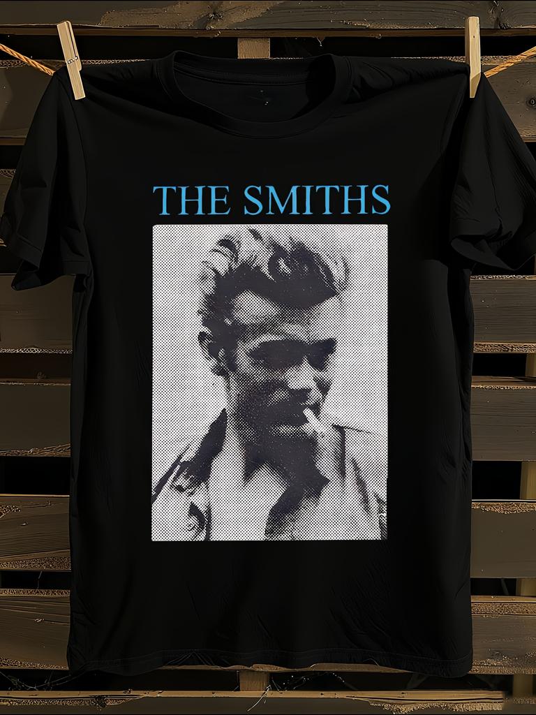 Vintage The Smiths Band Graphic T-Shirt Mens Tshirt Womens Tshirts with Letters Print Short Sleeves T-Shirt Casual Street Tee Shirt Top