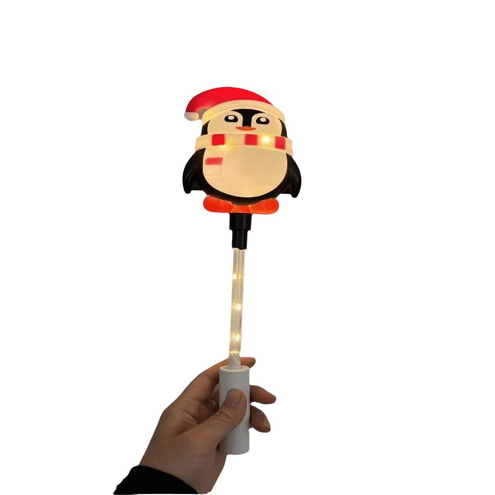 Santa Claus Handheld Glow Stick Tree Christmas Decoration Lights Light Up Wand Outdoor Party