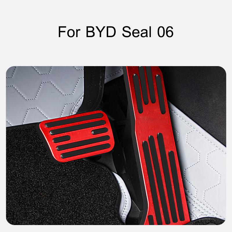 Для BYD Seal 06 DMi EV 07 DMi Педаль акселератора Тормозная педаль Алюминиевый сплав Противоскользящая износостойкая Накладка на педаль Аксессуары для автомобиля