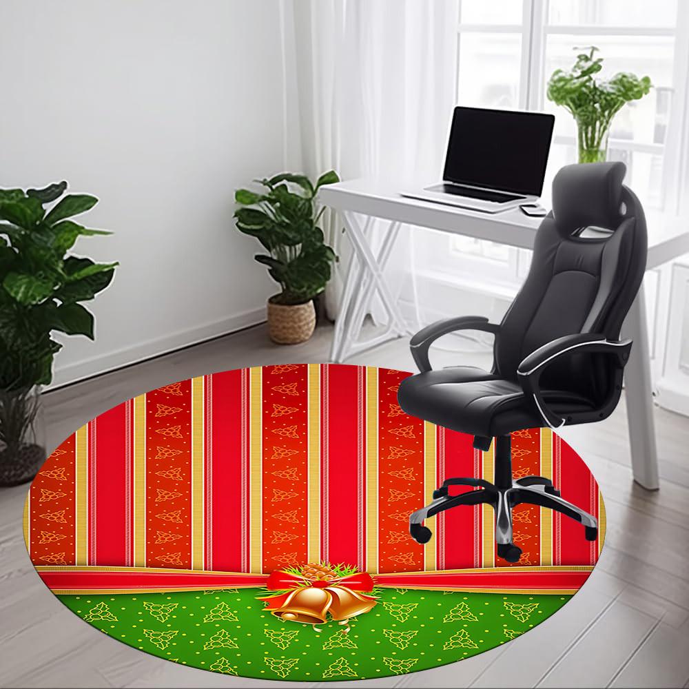 1pc Bow PatternChair Carpet for Office, Indoor Non-Slip Washable Polyester Fiber Carpet, Mat For Office, Machine Washable