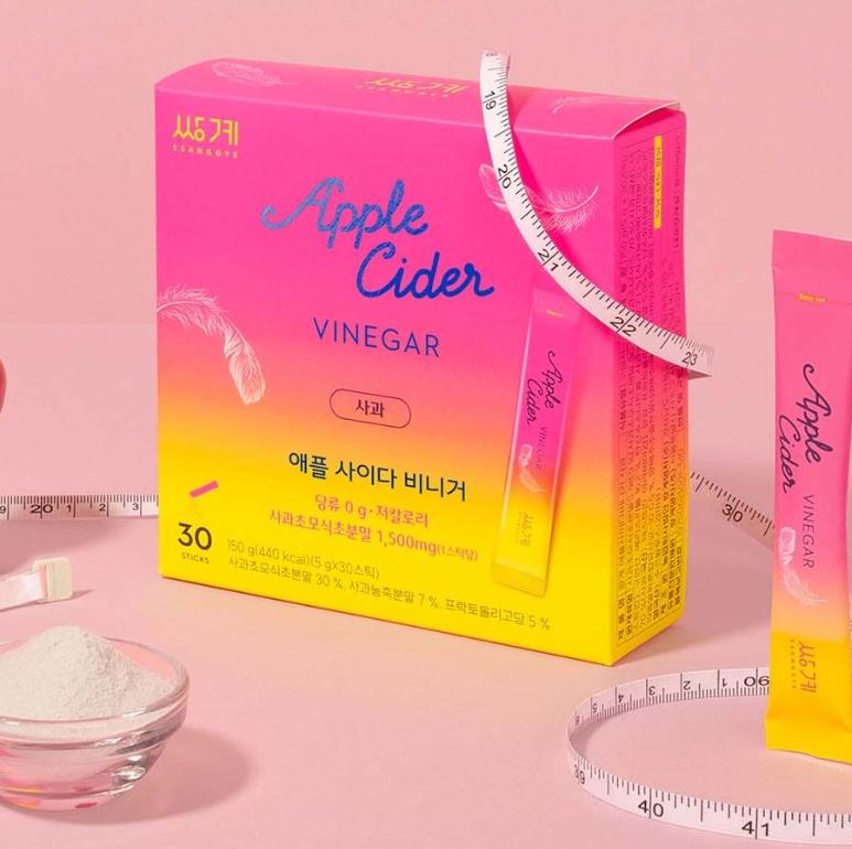 Ssanggye Премиальный яблочный уксус – 30 пакетиков (150г) Сделано из корейских яблок