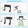 Ironing Board Holder Wall Mount Carbon Steel Multi Functional Ironing Board Hanger for Laundry Rooms Utility Closets