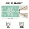 Set of 4pcs Winter Placemats 12X18inch Polyester, No Embroidery or Fringe, Snowflake Design for Holiday Use