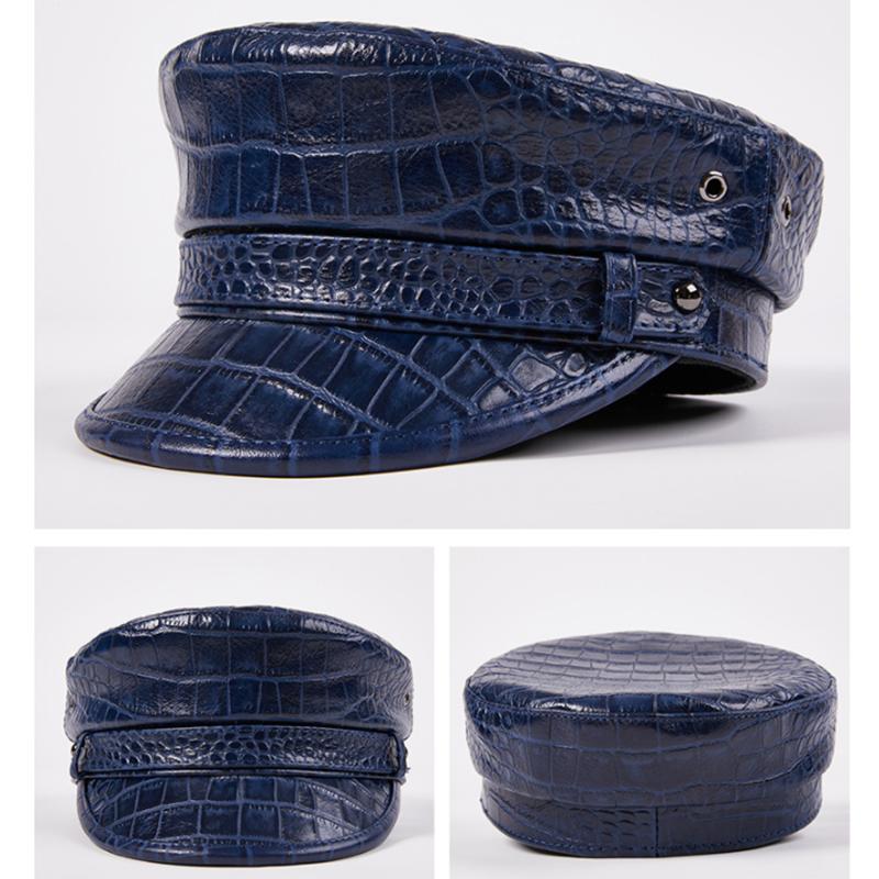 Осенне-зимняя кепка первого слоя из коровьей кожи, кепка для газетчика, тонкая мужская и женская кепка с плоским верхом в стиле хип-хоп, шляпа капитана