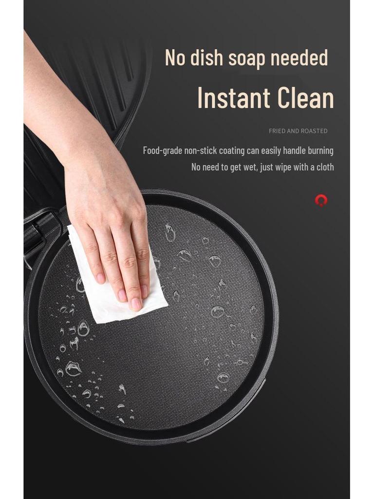 Глубокая электрическая двусторонняя сковорода для блинов и гриля с автоматическим отключением