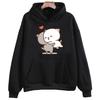 Unisex Peach Goma Cat Mochi Sweatshirt Soft Cotton Long Sleeve Comfortable Casual Fashion Top Clothes