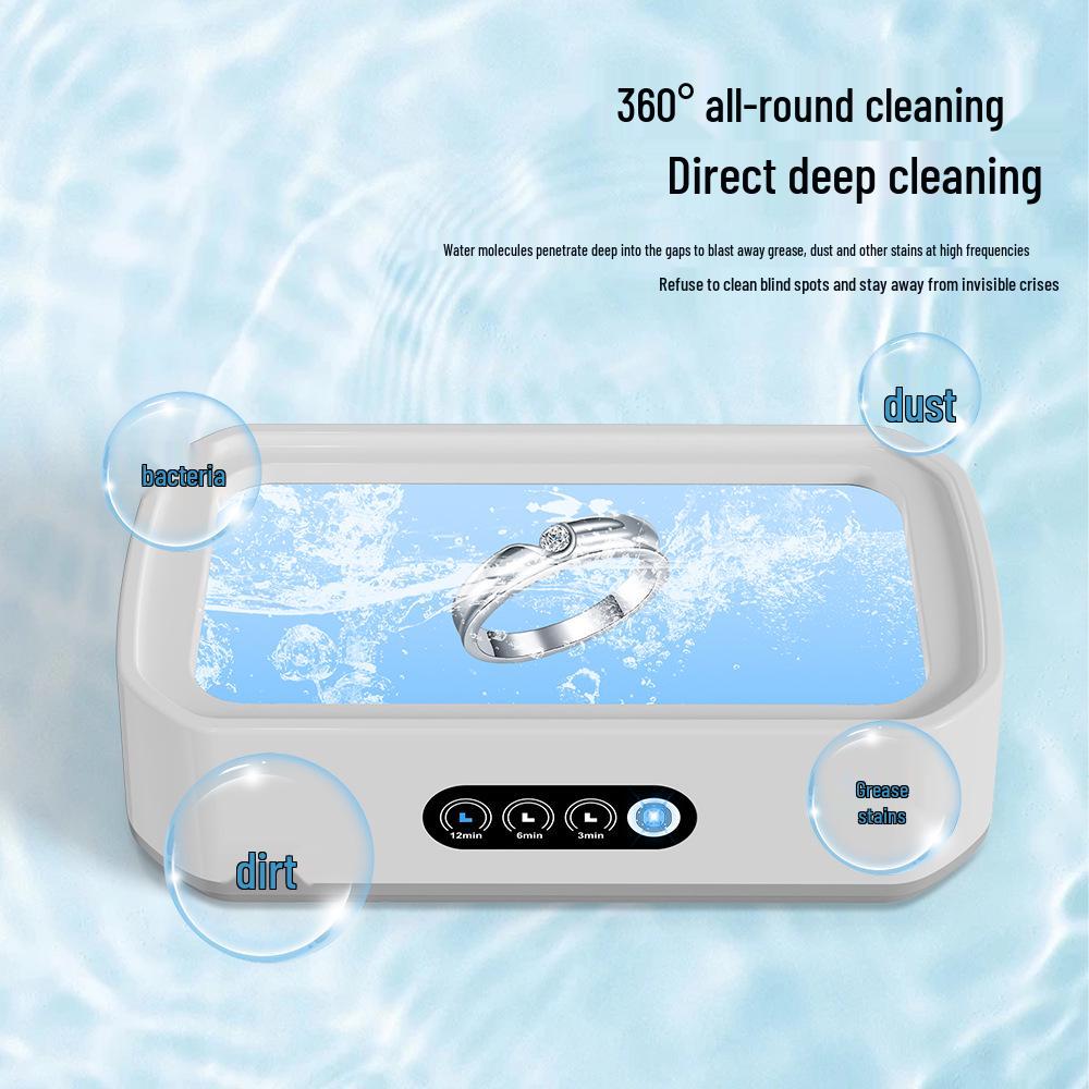 High-Power Portable Ultrasonic Eyeglass and Retainer Cleaner with Large Capacity