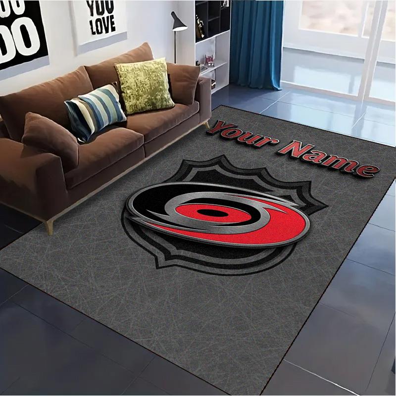 Name Custom Carolina Hurricanes Logo Carpet Rug for Living Room Bedroom Home Sofa Decoration,Kids play Non-slip Floor Mat