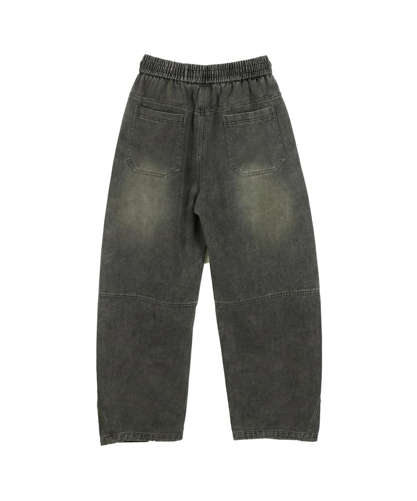 CREAM SODA LAB Distressed Wash Cut-Out Denim Pants Black