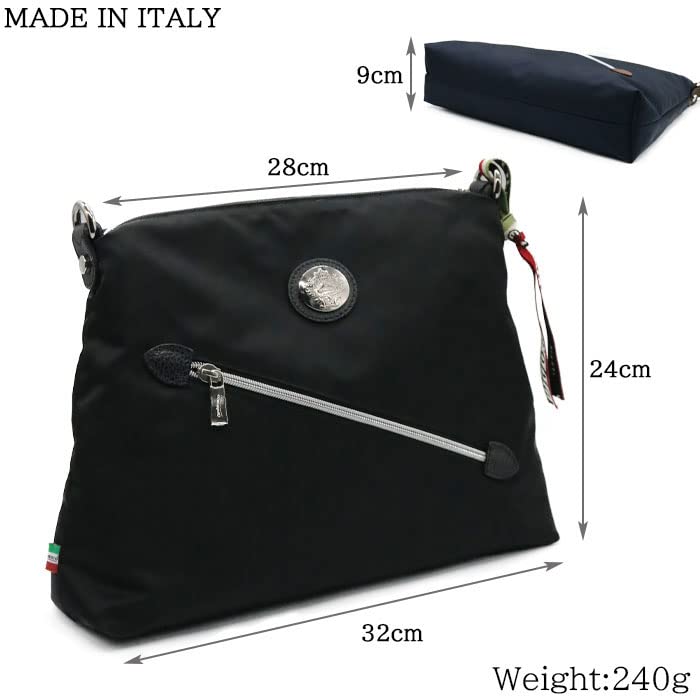 Orobianco IKONIKO-C 01 нейлоновая сумка-мессенджер 2-в-1 из нейлона Limonta (Сделано в Италии) - Мужская сумка-слингКлатч (Синий SCURONavy)